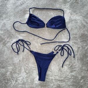 Navy Blue Bedazzled Bikini